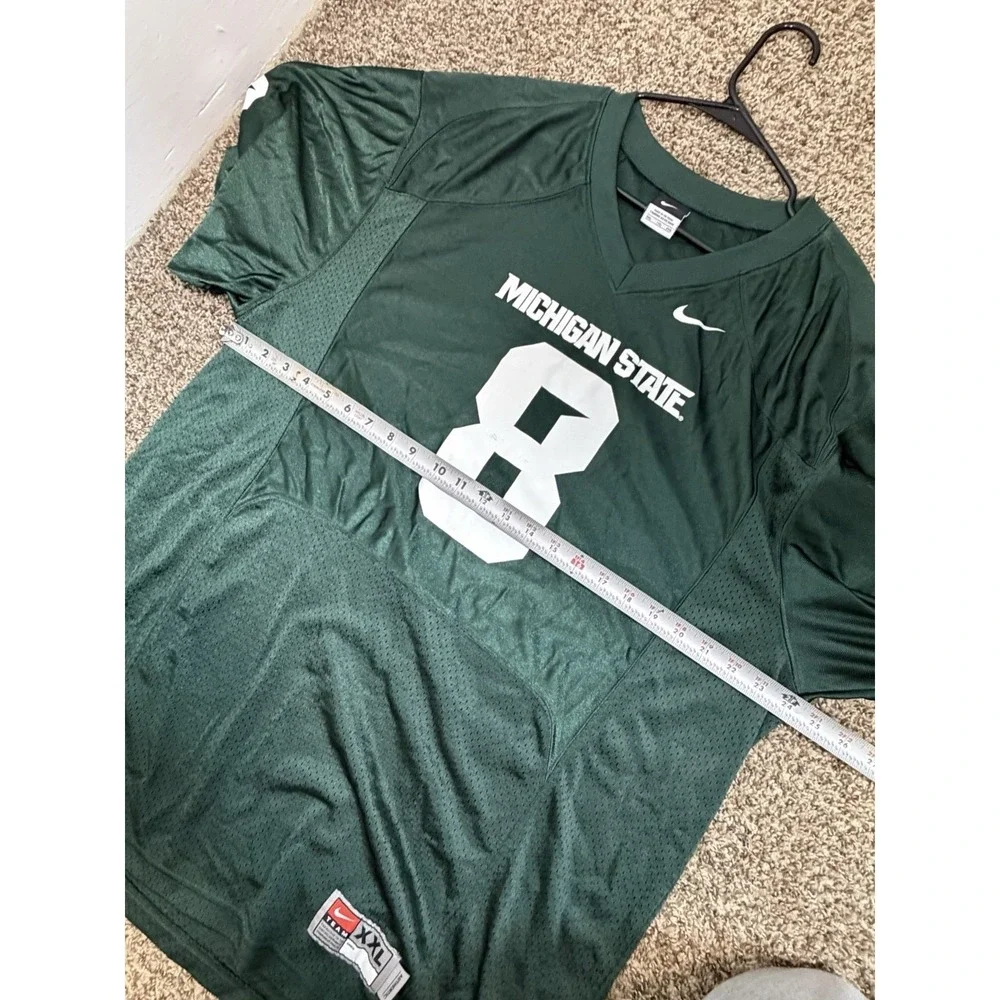 Nike Michigan‎ State Spartans Green Football Jersey #8 Mens Size XXL VINTAGE